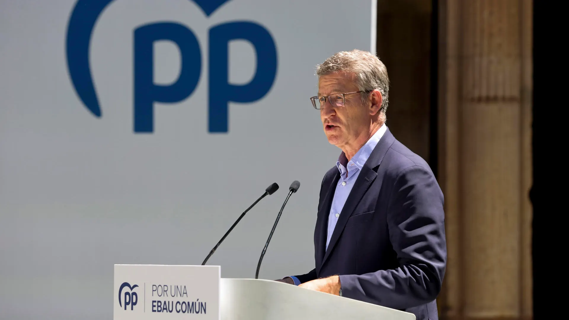 El presidente del PP, Alberto Núñez Feijóo