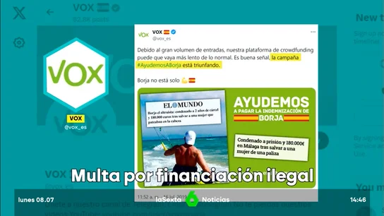 El Tribunal de Cuentas sanciona a Vox con 233.324 euros por financiación irregular El Tribunal de Cuentas sanciona a Vox con 233.324 euros por financiación irregular