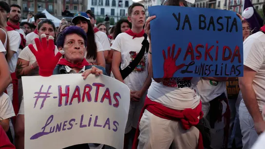 Protestas contra las agresiones sexuales en Sanfermines Protestas contra las agresiones sexuales en Sanfermines