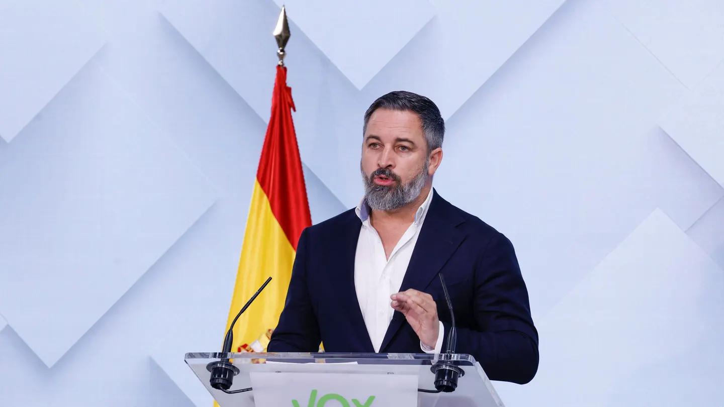 Santiago Abascal, en rueda de prensa Santiago Abascal, en rueda de prensa