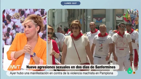 Cristina Pardo relata su experiencia en Sanfermines Cristina Pardo explica su experiencia el pasado fin de semana durante las fiestas de San Fermín, "un escenario de especial valor victimógeno", apunta la abogada Beatriz de Vicente en este vídeo de Más Vale Tarde.