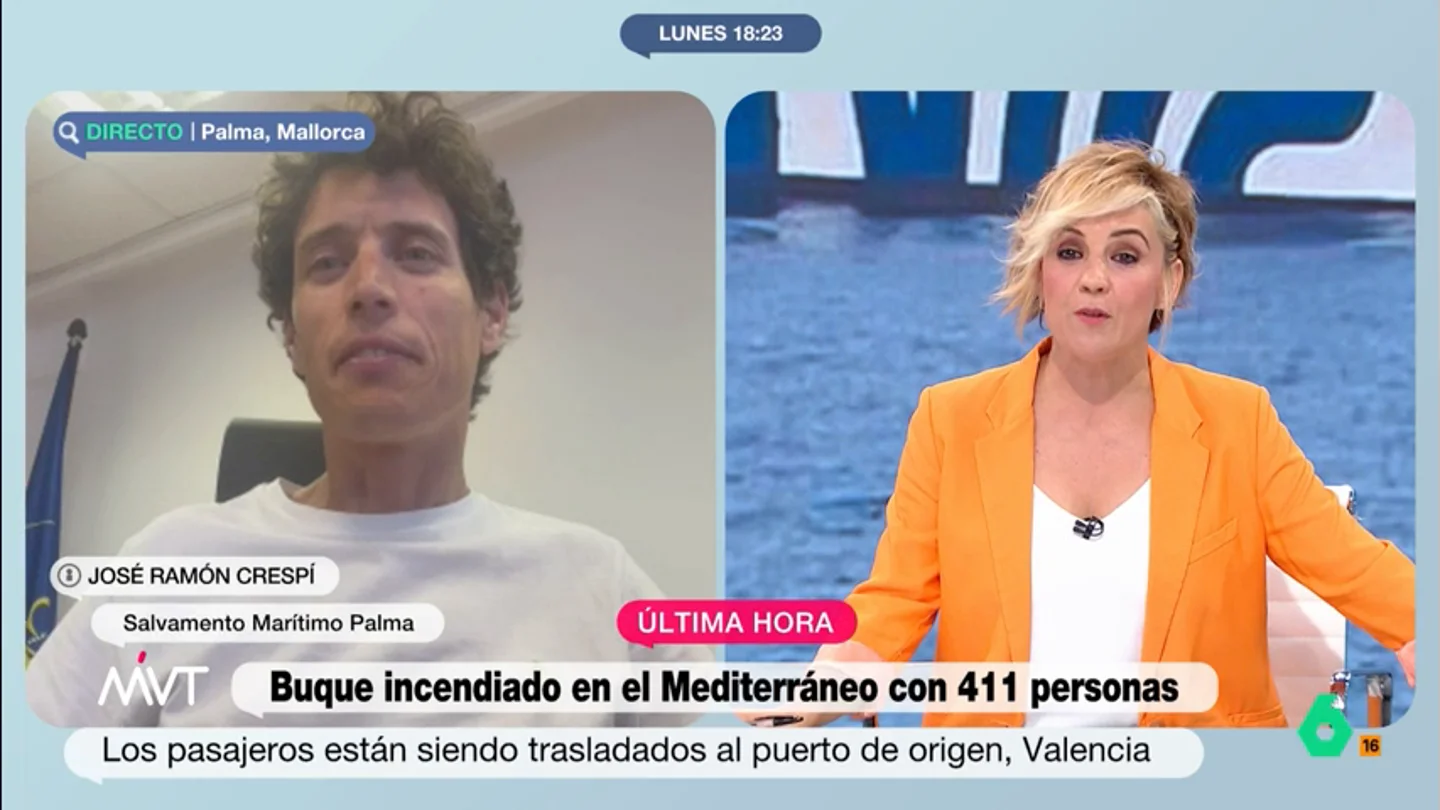 Salvamento Marítimo asegura que remolcar el buque incendiado es una operación "larga y con riesgo" Salvamento Marítimo asegura que remolcar el buque incendiado es una operación "larga y con riesgo"