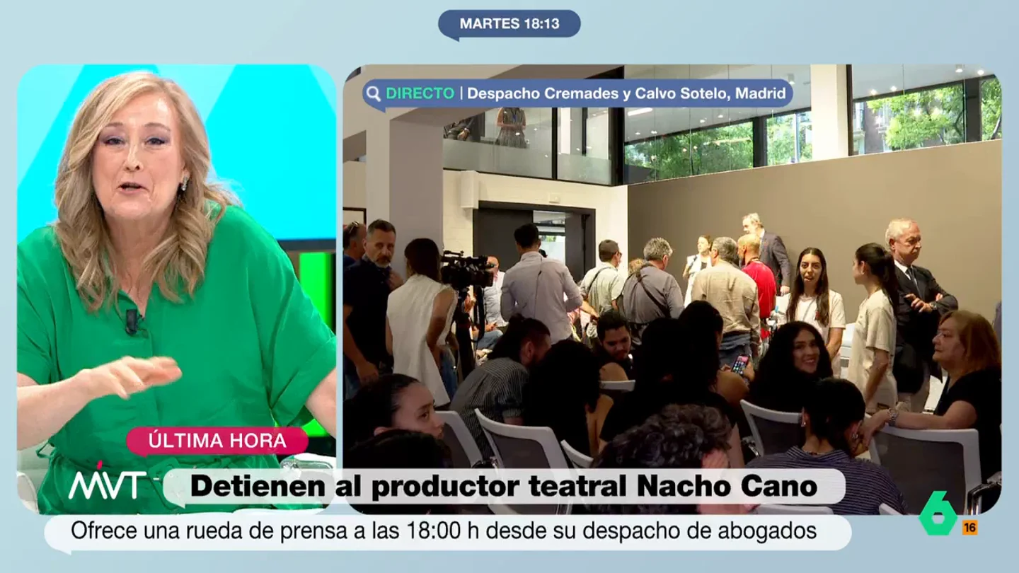 Elisa Beni: "A pesar de que llevamos 42 años sufriendo a Nacho Cano, no tengo animadversión ninguna hacia él" Elisa Beni analiza la detención de Nacho Cano por, presuntamente, tener a inmigrantes ilegales trabajando en 'Malinche'. En este vídeo de Más Vale Tarde, valora las explicaciones del productor musical y opina que "no había por qué detenerle".