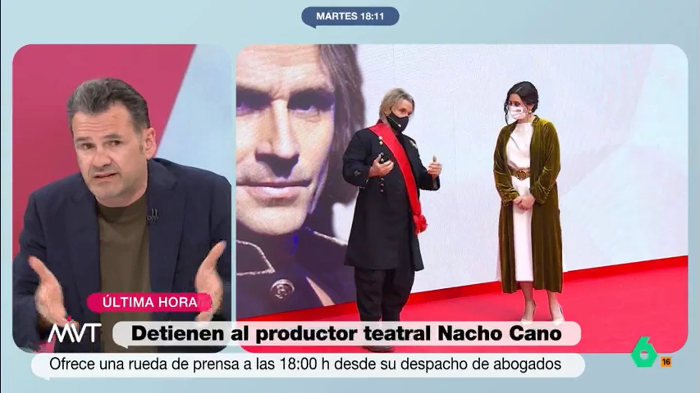 Iñaki López, sobre las explicaciones de Nacho Cano: "Ha acabado en un discurso del victimismo heredado de Miguel Ángel Rodríguez" Iñaki López valora en este vídeo de Más Vale Tarde las explicaciones de Nacho Cano tras ser detenido por presuntamente tener inmigrantes trabajando en situación ilegal: "No ha dado ningún motivo de defensa, únicamente victimismo".