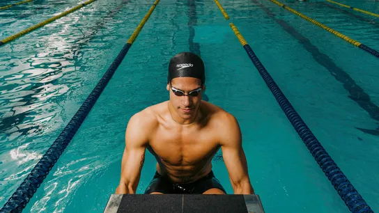 Hugo González, nadador español campeón mundial de 200m espalda. Hugo González, nadador español campeón mundial de 200m espalda.