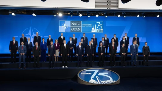 El primer ministro Justin Trudeau participa en una fotografía familiar con líderes en la Cumbre de la OTAN el miércoles 10 de julio de 2024 en Washington. El primer ministro Justin Trudeau participa en una fotografía familiar con líderes en la Cumbre de la OTAN el miércoles 10 de julio de 2024 en Washington.