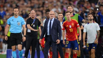 El banquillo de la selección española en las semifinales contra Francia