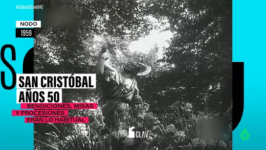 Así se vivía la procesión de San Cristóbal en tiempos de Franco: el santo en Jeep y concursos de taxistas Así se vivía la procesión de San Cristóbal en tiempos de Franco: el santo en Jeep y concursos de taxistas