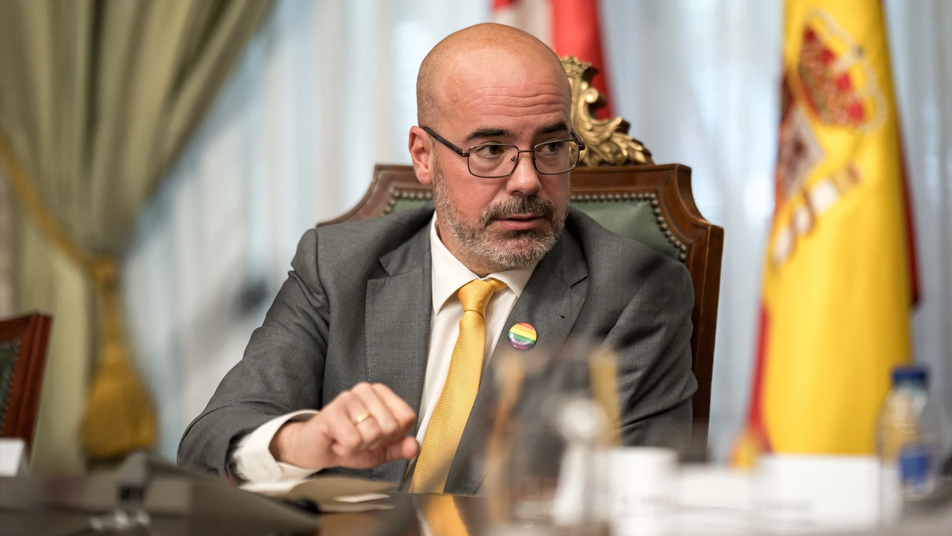 El delegado del Gobierno, Francisco Martín, preside una reunión de la Delegación del Gobierno para la coordinación del dispositivo de seguridad