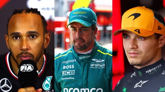 Lewis Hamilton, Fernando Alonso, Lando Norris Lewis Hamilton, Fernando Alonso, Lando Norris