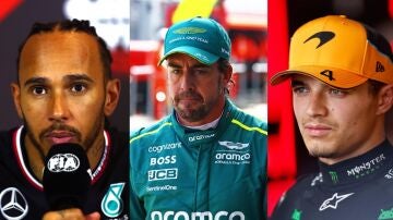 Lewis Hamilton, Fernando Alonso, Lando Norris 