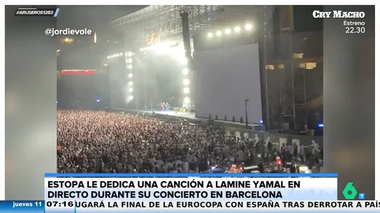 Estopa Lamine 'Yamalmania' en el concierto de Estopa: los hermanos Muñoz le dedican una canción al futbolista 'Yamalmania' en el concierto de Estopa: los hermanos Muñoz le dedican una canción al futbolista
