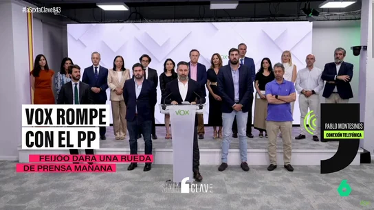 Montesinos desvela las reacciones del PP tras la ruptura con Vox: "Algunos expresan alivio al librarse de las estridencias de Vox" Montesinos desvela las reacciones del PP tras la ruptura con Vox: "Algunos expresan alivio al librarse de las estridencias de Vox"