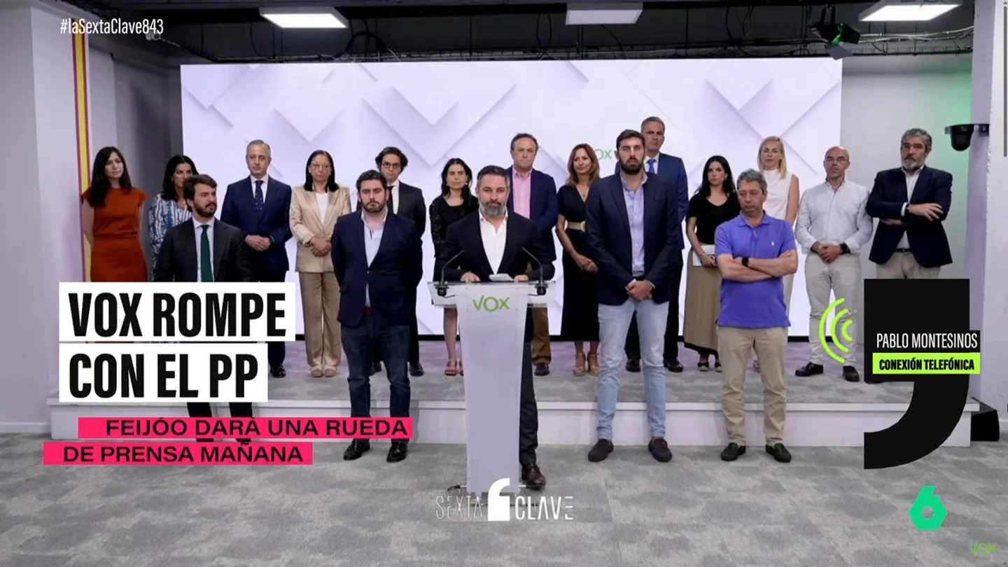 Montesinos desvela las reacciones del PP tras la ruptura con Vox: "Algunos expresan alivio al librarse de las estridencias de Vox" Montesinos desvela las reacciones del PP tras la ruptura con Vox: "Algunos expresan alivio al librarse de las estridencias de Vox"