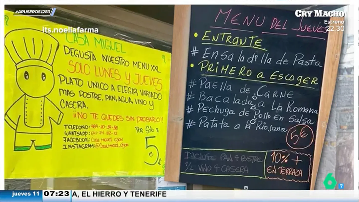 El increíble precio del menú del día en un restaurante de Gijón que se viraliza en redes: cinco euros El increíble precio del menú del día en un restaurante de Gijón que se viraliza en redes: cinco euros