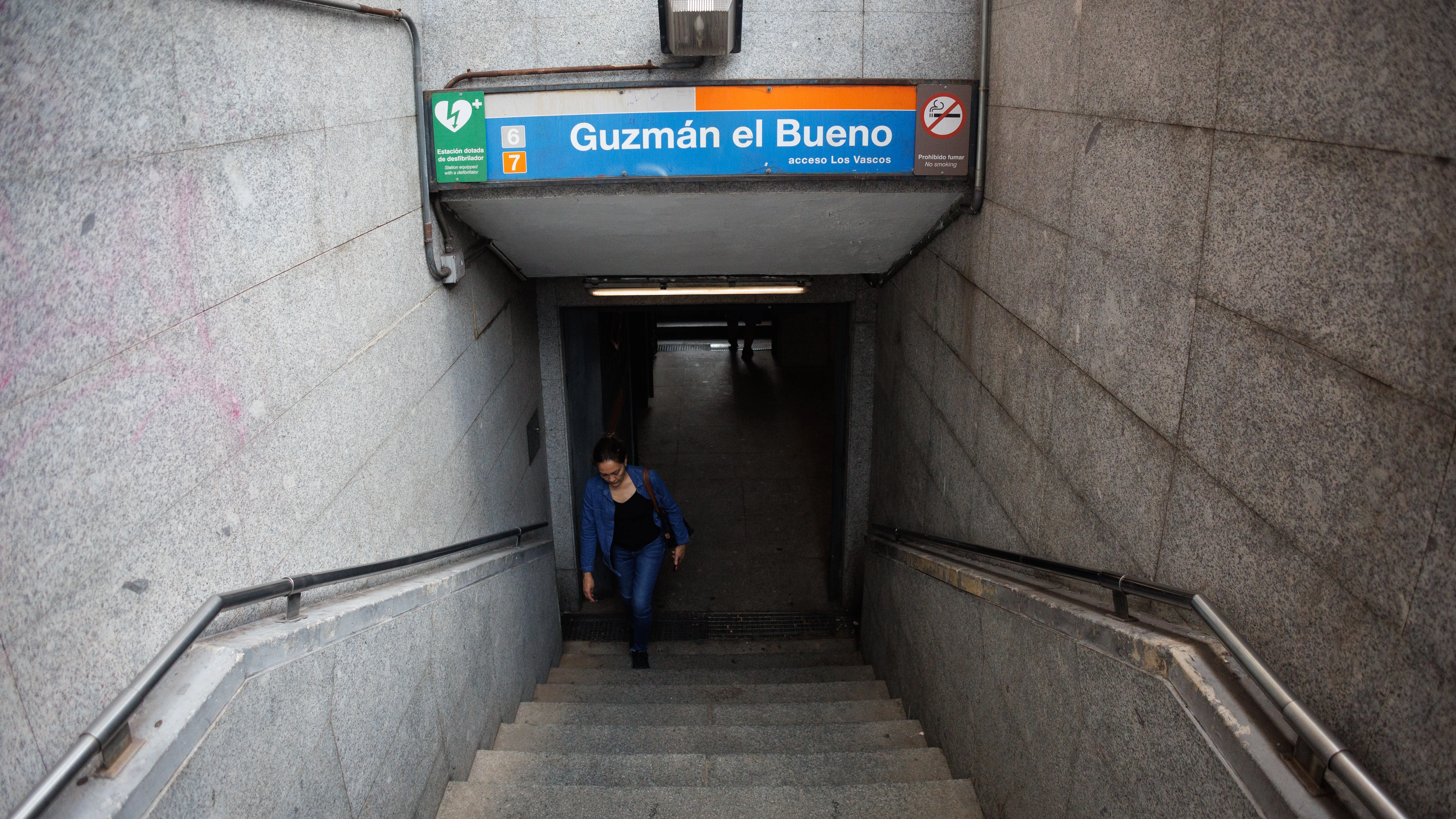 La parada de metro Guzmán el Bueno, a 12 de septiembre de 2023, en Madrid (España). 