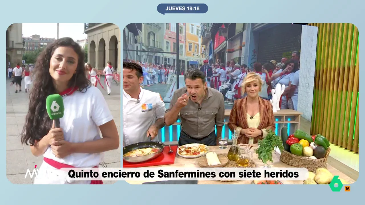 Cristina Pardo celebra que no haya heridos por asta de toro en San Fermín