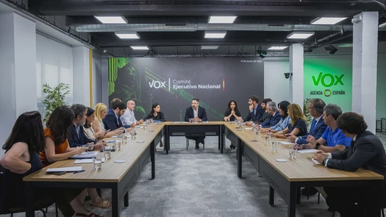 Santiago Abascal, durante el Comité Ejecutivo Nacional Santiago Abascal, durante el Comité Ejecutivo Nacional
