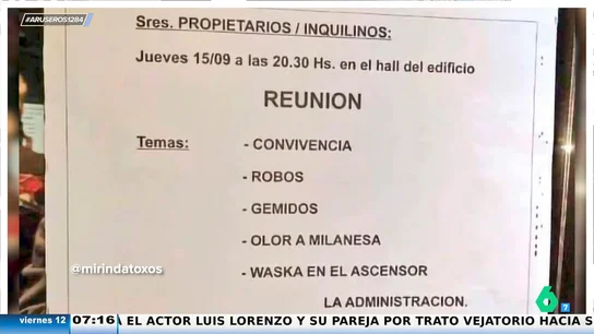 Los surrealistas temas a tratar en una junta de vecinos que triunfa en Internet: el olor a milanesa es uno Los surrealistas temas a tratar en una junta de vecinos que triunfa en Internet: el olor a milanesa es uno