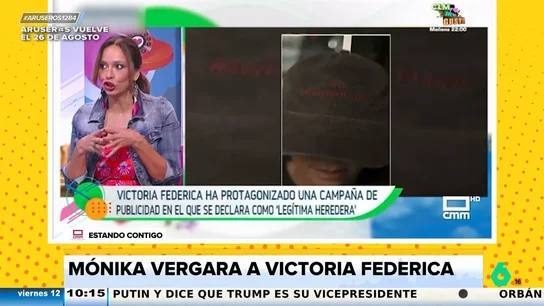 Mónika Vergara, a Victoria Federica por su anuncio: "En dos palabras: inapropiada e inoportuna" Mónika Vergara, a Victoria Federica por su anuncio: "En dos palabras: inapropiada e inoportuna"