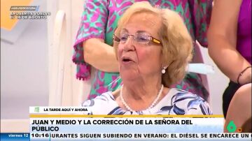 La indignación de una señora cuando Juan y Medio dice que tiene 92 años: "Tengo 91 y medio"