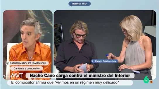 El consejo de Ramoncín a Nacho Cano tras su última entrevista "En asuntos como estos lo mejor es callarte", afirma Ramoncín en este vídeo, donde aconseja a su "coincidente laboral" Nacho Cano que "no abra la boca" y reflexiona sobre la precariedad laboral en la industria musical.