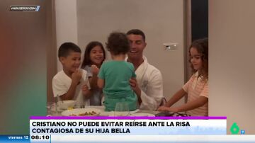 El viral de Cristiano Ronaldo con sus hijos que te sacará una sonrisa: así es la risa contagiosa de su hija Bella