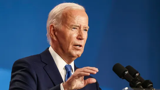 El presidente de Estados Unidos, Joe Biden, habla durante una rueda de prensa al margen de la Cumbre de la OTAN El presidente de Estados Unidos, Joe Biden, habla durante una rueda de prensa al margen de la Cumbre de la OTAN