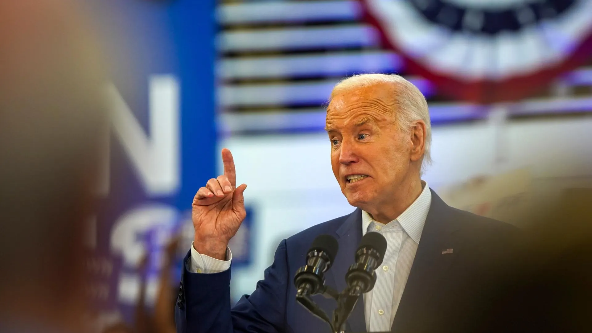 El presidente de Estados Unidos, Joe Biden, durante un acto de campaña este 12 de julio en Detroit, Michigan.