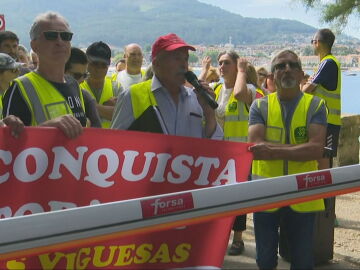 Protesta contra la privatización de la isla de Toralla, en Vigo 