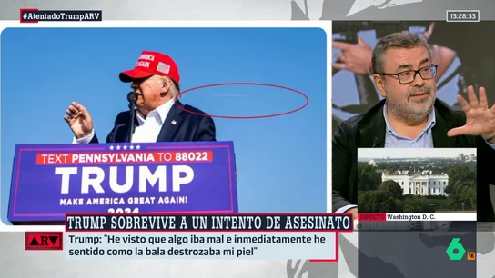 Pedro Rodríguez, sobre la bala que rozó a Donald Trump: "Se ha librado por gesticular" Pedro Rodríguez, sobre la bala que rozó a Donald Trump: "Se ha librado por gesticular"