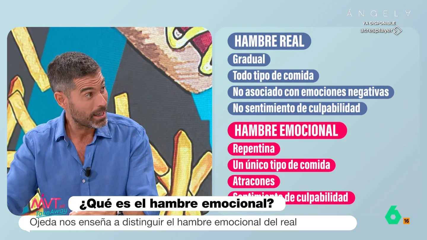 ¿Qué es el hambre emocional? Pablo Ojeda enseña a distinguirlo y a combatirlo ¿Qué es el hambre emocional? Pablo Ojeda enseña a distinguirlo y a combatirlo