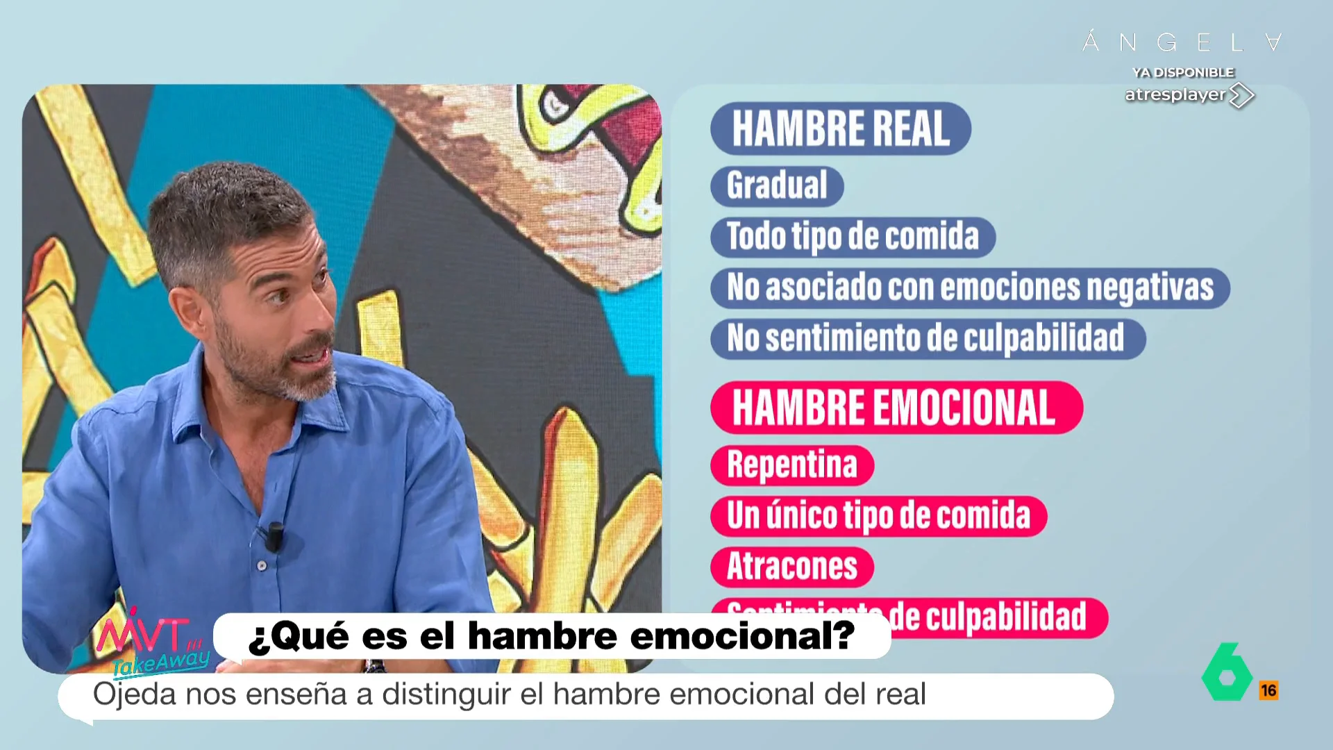 ¿Qué es el hambre emocional? Pablo Ojeda enseña a distinguirlo y a combatirlo