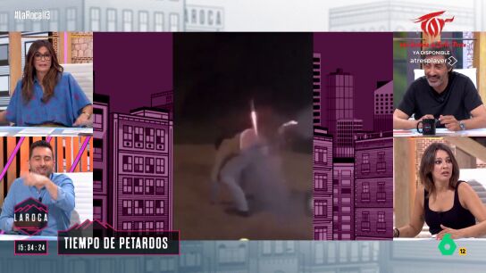 Nuria Roca, tras ver a un hombre explotar un petardo en su pantal&oacute;n: "En Valencia s&iacute; sabemos tirarlos; nacemos con eso en el ADN"