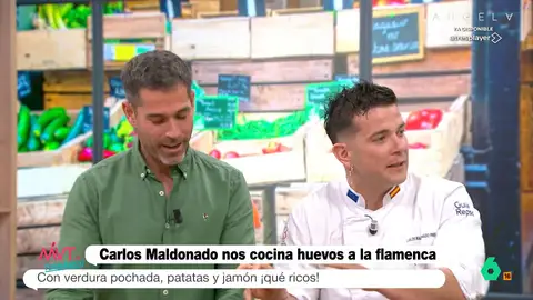 Carlos Maldonado impresiona con su versión saludable de huevos a la flamenca
