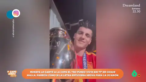 Las celebraciones de la Eurocopa: Morata le cantó "No puedo vivir sin ti" a la copa y Cucurella se hizo viral con su canción