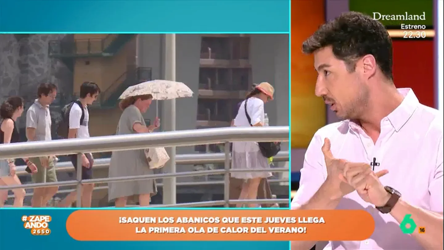 Francisco Cacho visita Zapeando para anunciar la primera ola de calor del verano Francisco Cacho visita Zapeando para anunciar la primera ola de calor del verano