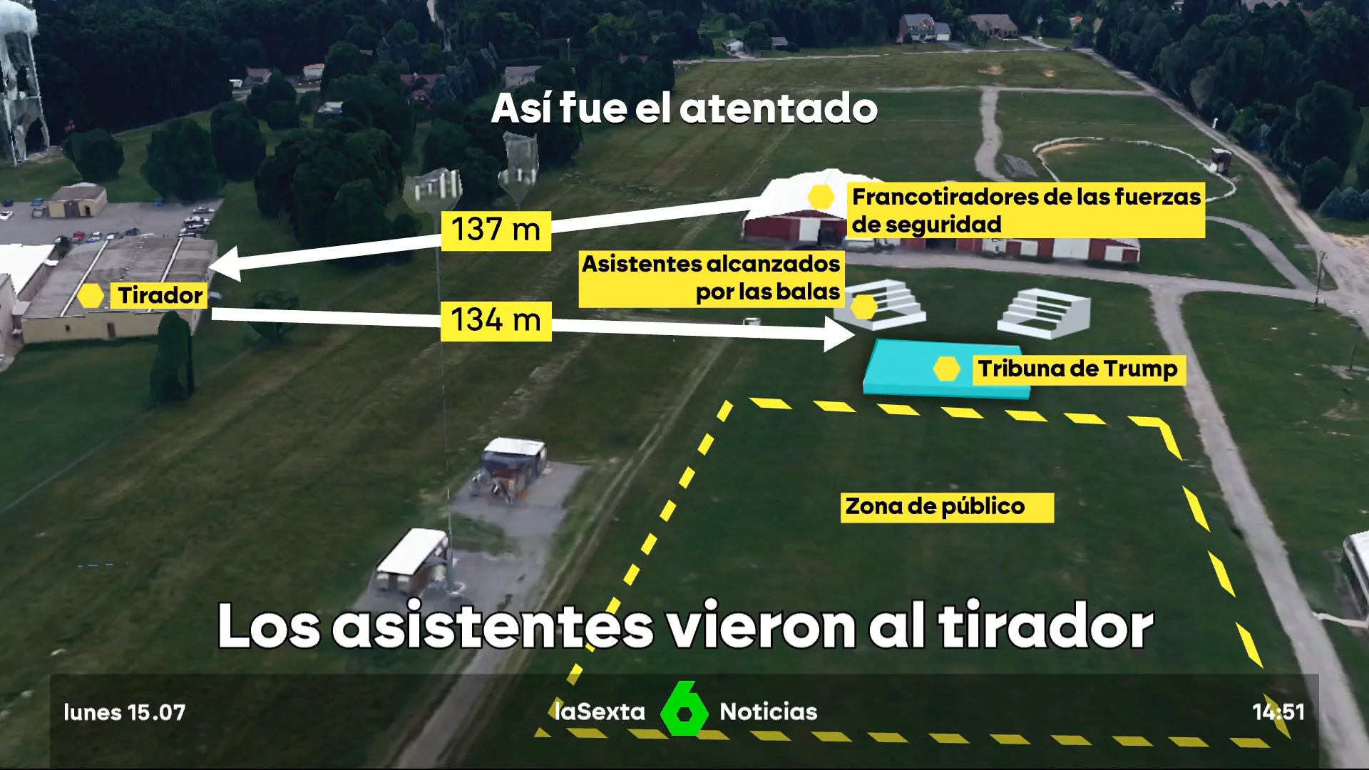 Un policía local se enfrentó al tirador de Trump segundos antes de que abriera fuego
