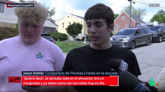 ARV- Los compa&ntilde;eros de Thomas Crooks relatan que sufr&iacute;a acoso: "Era un marginado"