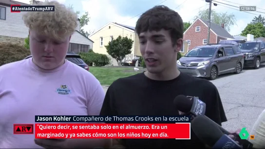 ARV- Los compañeros de Thomas Crooks relatan que sufría acoso: "Era un marginado" ARV- Los compañeros de Thomas Crooks relatan que sufría acoso: "Era un marginado"