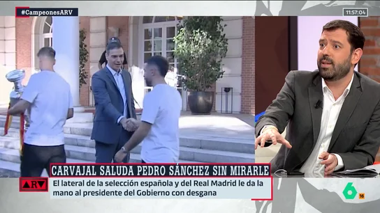 ARV- Valdivia critica el gesto de Carvajal con Pedro Sánchez: "Fue absolutamente maleducado, fuera de lugar" ARV- Valdivia critica el gesto de Carvajal con Pedro Sánchez: "Fue absolutamente maleducado, fuera de lugar"