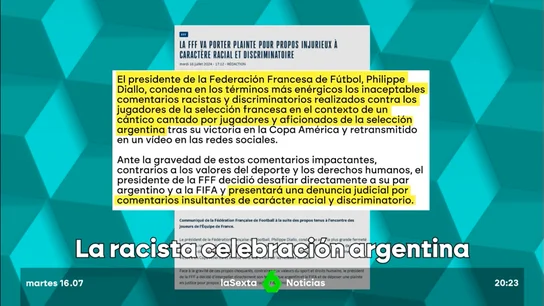 racista celebración argentina racista celebración argentina