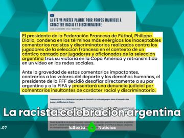 racista celebración argentina