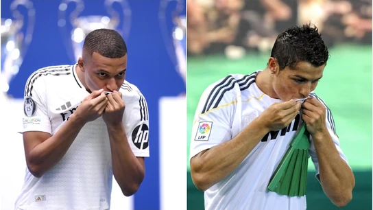 Kylian Mbappé y Cristiano Ronaldo Kylian Mbappé y Cristiano Ronaldo