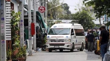 Una ambulancia en Tailandia.