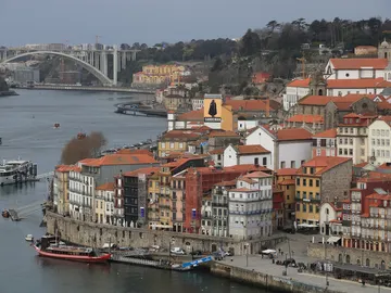 El Duero a su paso por Oporto El Duero a su paso por Oporto