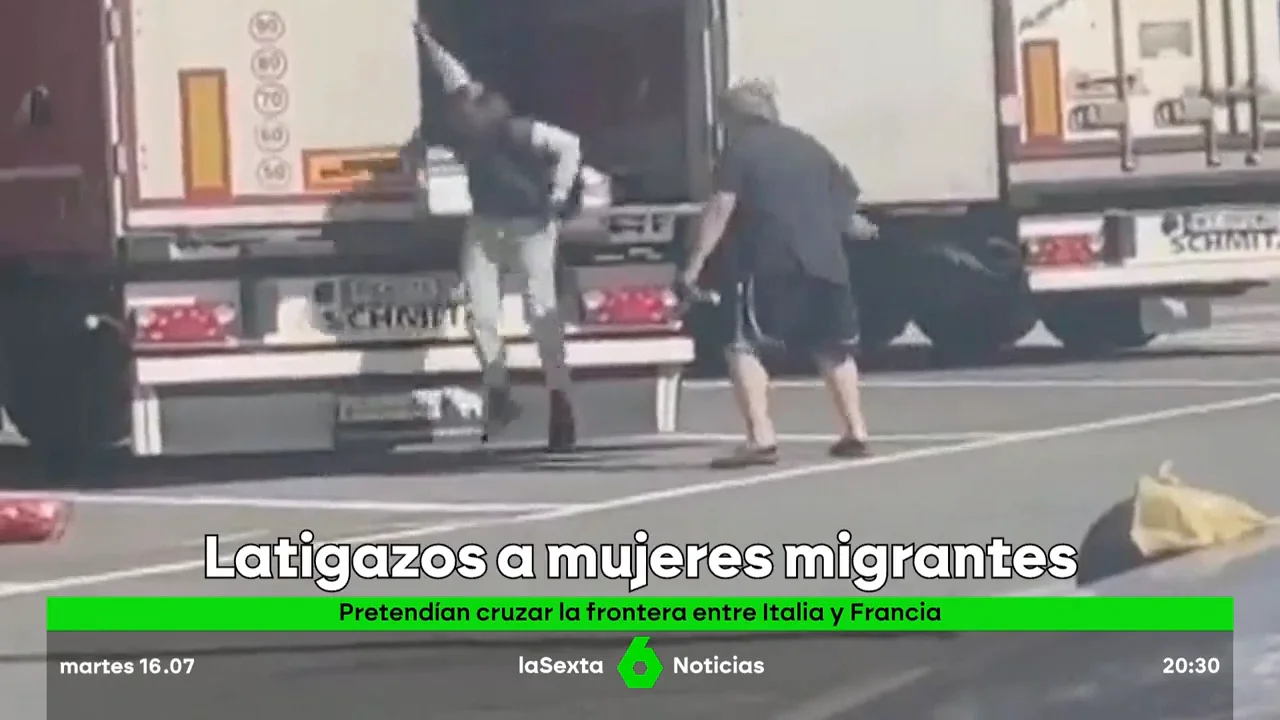 Un italiano echa a latigazos a un grupo de mujeres migrantes que se habían colado en su remolque 