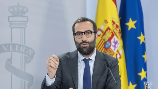 El ministro de Economía, Comercio y Turismo, Carlos Cuerpo, durante una rueda de prensa posterior al Consejo de Ministros. El ministro de Economía, Comercio y Turismo, Carlos Cuerpo, durante una rueda de prensa posterior al Consejo de Ministros.