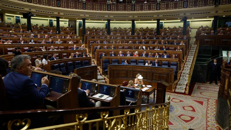 Vista general de un pleno en el Congreso de los Diputados, en Madrid