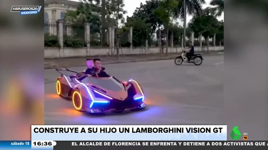 Un padre le construye a su hijo un Lamborghini Vision GT de madera que puede conducir Un padre le construye a su hijo un Lamborghini Vision GT de madera que puede conducir